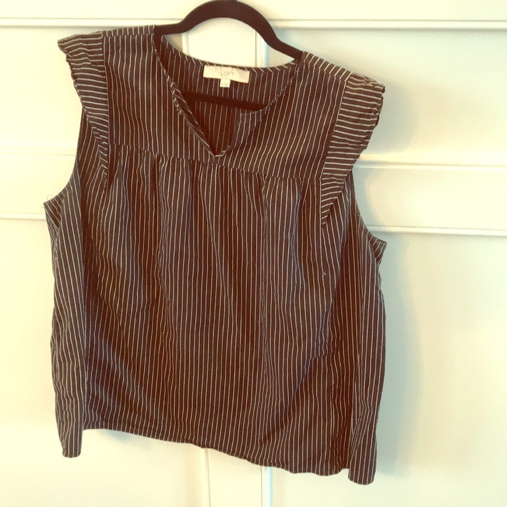 Black & White Stripes sleeveless top